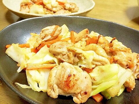 鶏肉と野菜の液体塩麹炒め